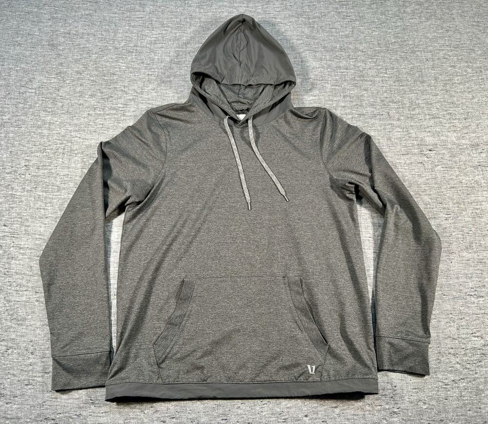 Vuori Sunday Element Hoodie Mens Medium Gray Performance Stretch Sweatshirt V264